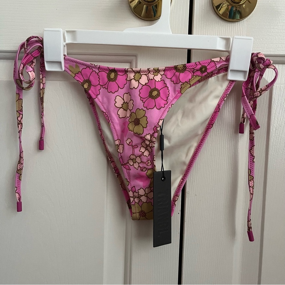 Triangl NWT Cheeky Tie Floral Bikini Bottom Size Large